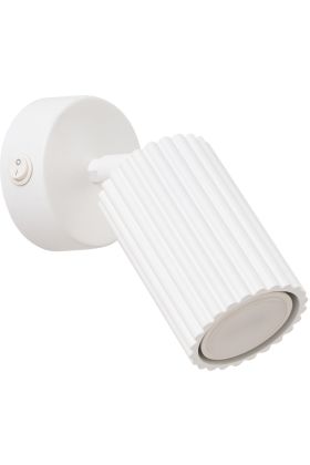 Sollux Karbon SL.1541 wit geribbelde wandspot