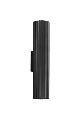 Sollux Karbon SL.1577 zwarte geribbelde updown wandlamp
