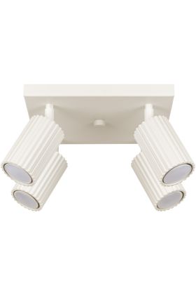 Sollux Karbon SL.1602 beige geribbelde vier spot