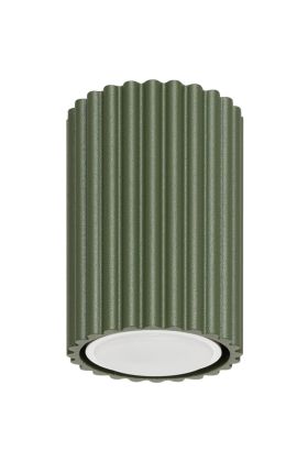 Sollux Karbon SL.1606 olijfgroene geribbelde plafondlamp