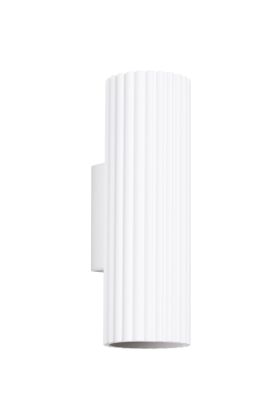 Sollux Karbon SL.1647 wit geribbelde wandlamp