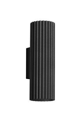 Sollux Karbon SL.1649 zwart geribbelde updown wandlamp