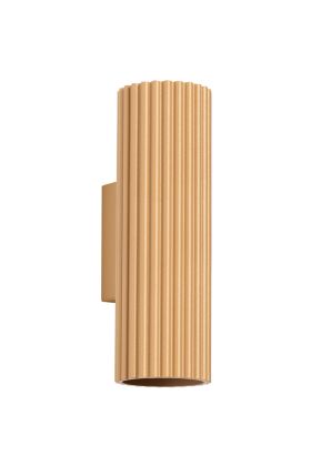 Sollux Karbon SL.1651 goudkleurige geribbelde updown wandlamp