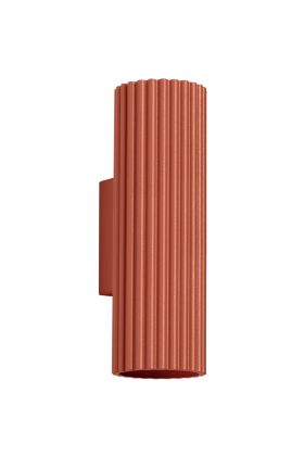 Sollux Karbon SL.1655 okerrode geribbelde updown wandlamp