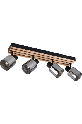 Plafondspot Travia zwart 50cm