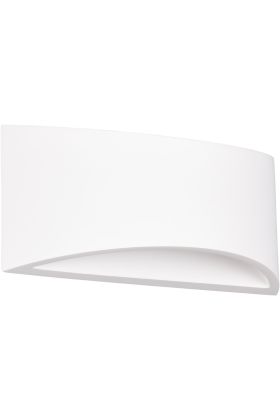 Trio Wacadia overschilderbare halfronde wandlamp van gips met lichtopening naar boven en beneden