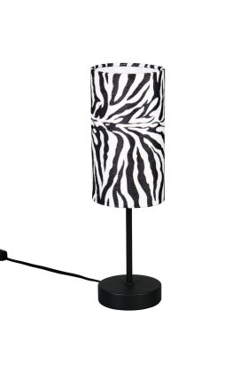 Reality Pardina vloerlamp met ronde kap van 35cm van textiel met een luipaard huid print aan een flexibele stang
