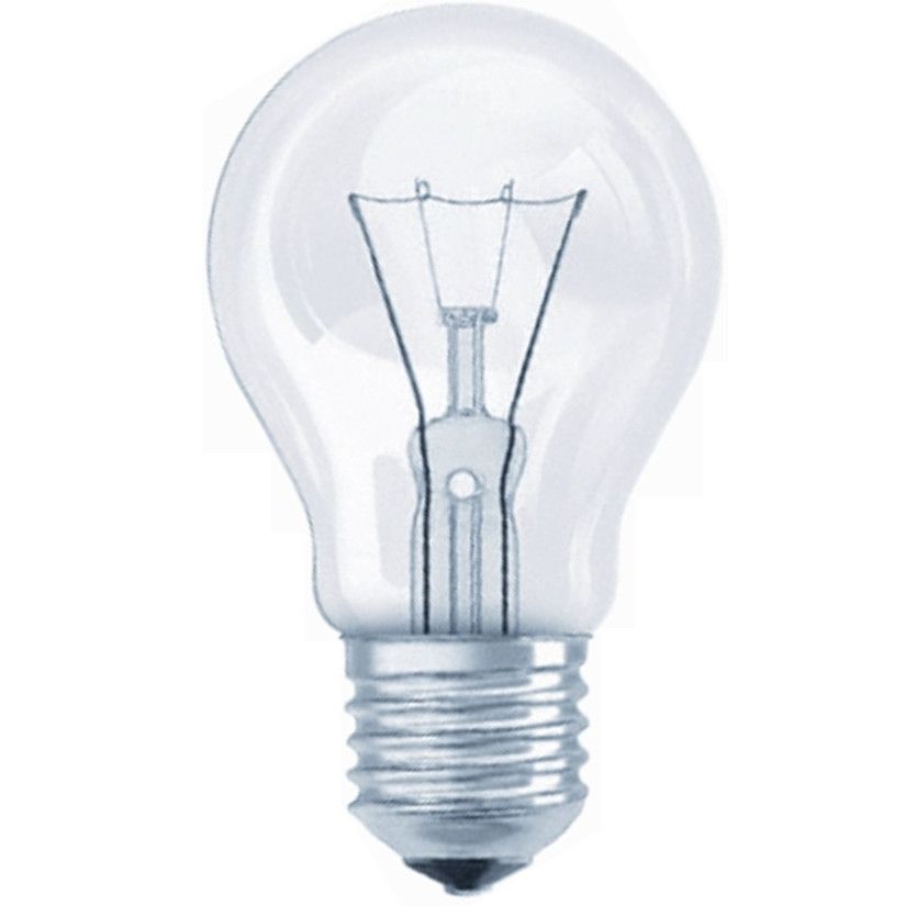 Standaard gloeilamp peertje met helder glazen ballon of helder glas